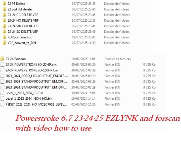 PACK POWERSTROKE 6.7 23-24-24-25  Ezlynk bin flash  - and Forsan VBF + video Tuto WHATSAPP +447551909037