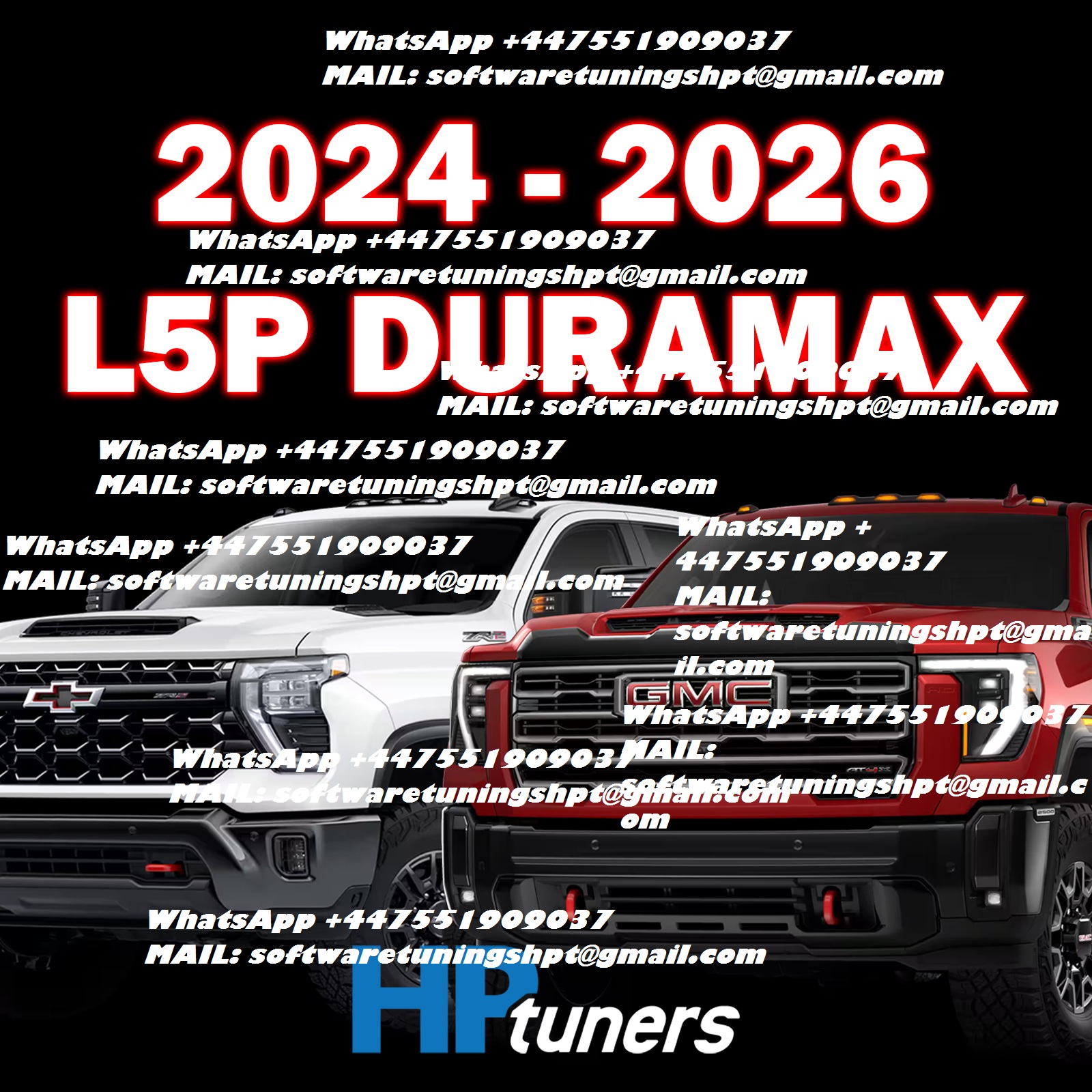 PACK FLASH FILES HP TUNERS | 2024 - 2026 L5P Duramax- WhatsApp +447551909037